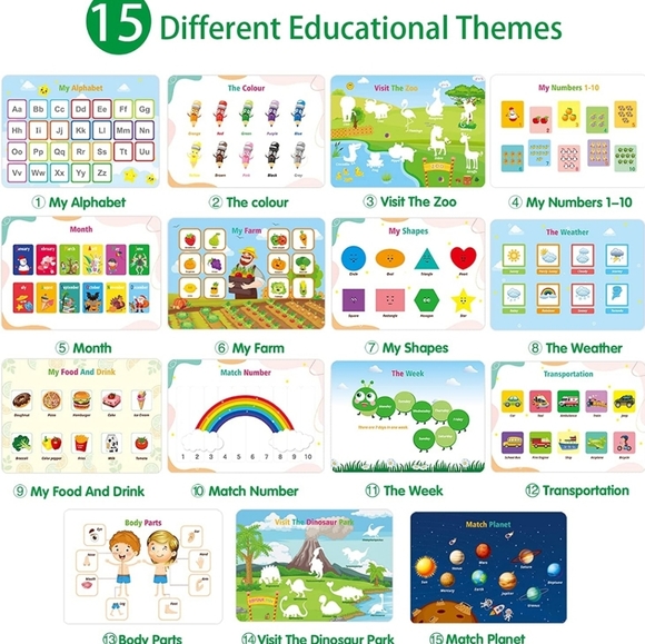 Preschool Busy Book, 30 Themes Preschool Learning Activities for Kids Montessori - Picture 2 of 8